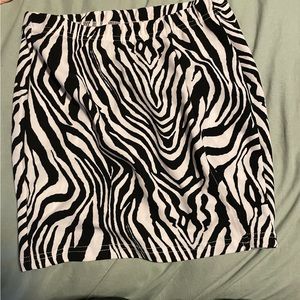 small zebra print skirt